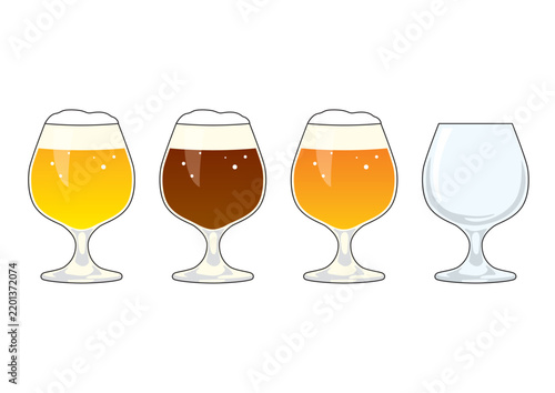 Fototapeta グラスに入ったビールのセット