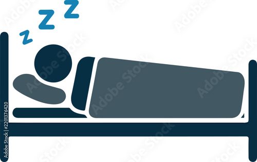 Person sleeping peacefully in bed