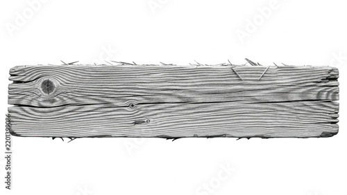 The image shows a piece of weathered, light-colored wood with a rough, textured surface.