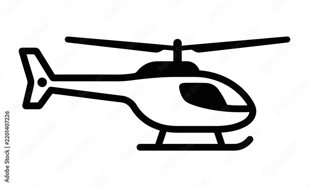 Obraz premium Helicopter Silhouette Icon