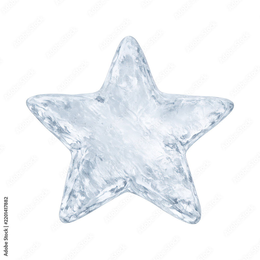 Obraz premium PNG Icy star-shaped decorative element