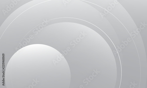 Abstract white background with circles. Vector illustration