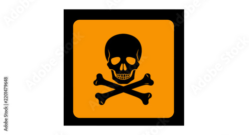 Skull and Crossbones Danger Symbol, Warning Sign, Hazard Icon, Toxic Alert, Danger Symbol
