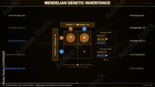 Mendelian Genetics Punnett Square Allele Combination Probabilities