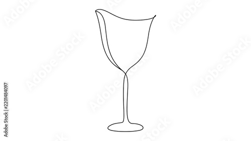 Wine Glass Icon white background.