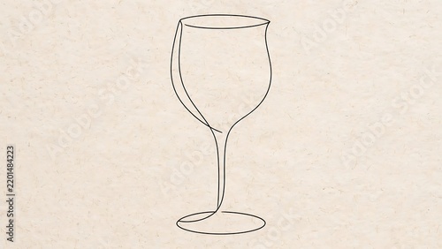 Wine Glass Icon white background.