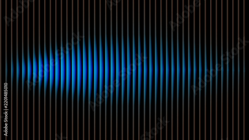 Fotografie Sound waves radiate from a central point illustration