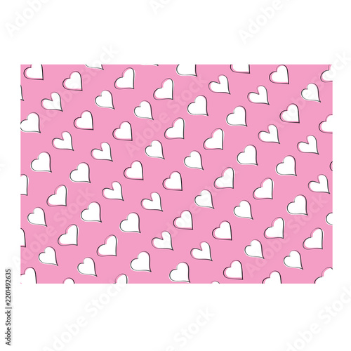 seamless pattern with pink hearts