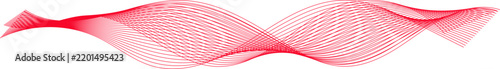 Abstract Red Linear Wave Pattern for Modern Graphic Design Background Elements and Digital Art