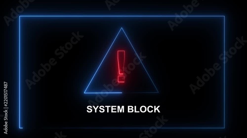 eon System Block Risk Indicator, Digital Security Warning and Threat Status Display, 4K