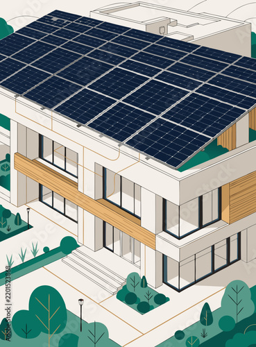 solar panels on a roof