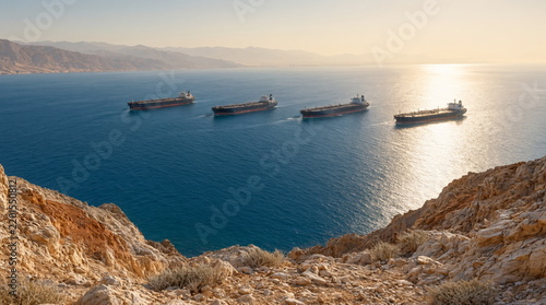 Numerous oil tankers are stuck in the Strait of Hormuz