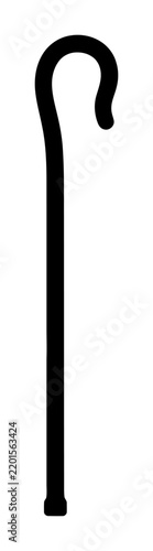 Shepherd's Staff Silhouette Vector Illustration