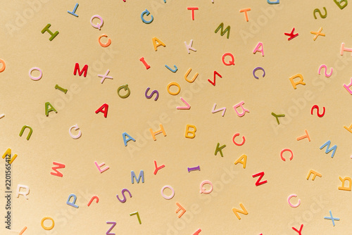 Colorful Alphabet Letters Texture Background for Education and Typography
