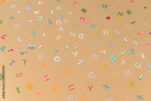 Colorful Alphabet Letters Texture Background for Education and Typography
