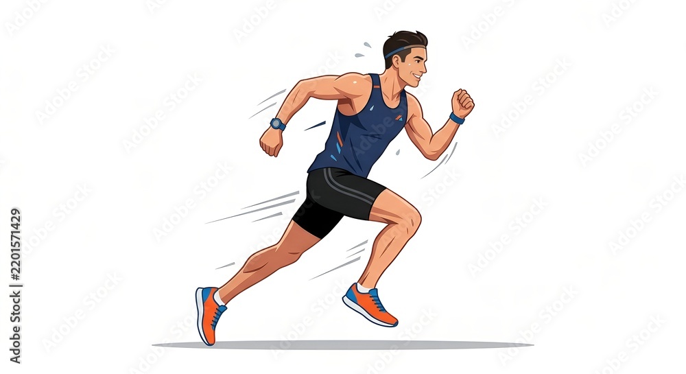 Fototapeta premium Men running