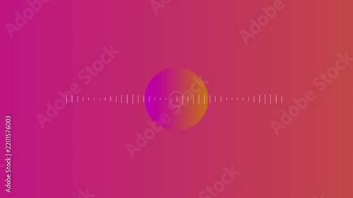 Abstract motion graphic animation with expanding circle shape