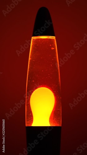 Fast Moving Lava Lamp Bubbles Timelapse, Colorful Retro Liquid Motion with Floating and Melting Wax Blobs