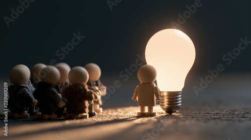 Innovation and creative thinking concept with the text light bulb