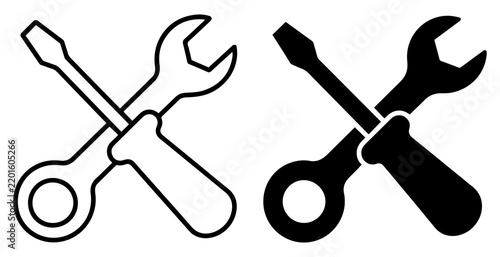 wrench screwdriver repair service tool icon