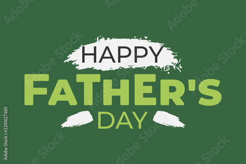 Happy father s day lettering with textured elements on green background