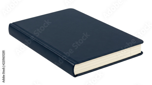 Psychologist therapy notebook with a discreet hardbound rectangular cover, smooth professional finish, neatly bound pages, and understated clinical note-taking appearance, isolated product