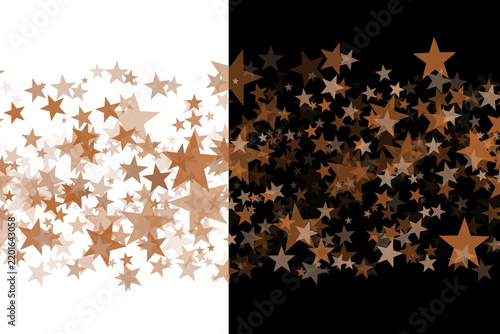 A Split Background Featuring A Dense Cluster Of Brown Geometric Stars Over Contrasting Monochrome Panels