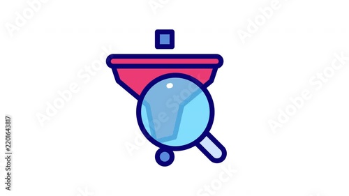 Filter Search Icon with Magnifying Glass