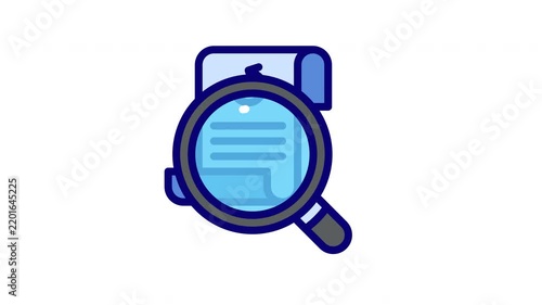 Search History Icon with Magnifying Glass