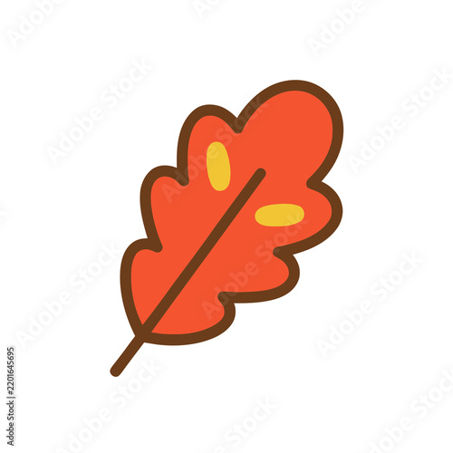 Autumn Oak Leaf Icon