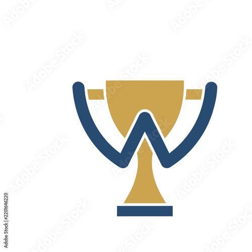 Trophy with W shape