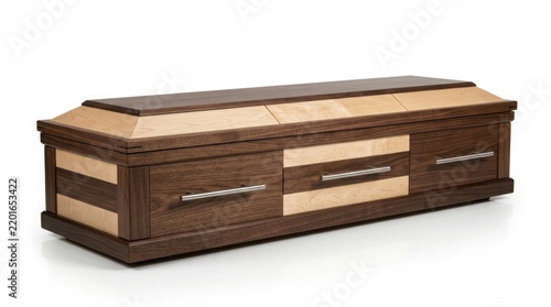 An antique wooden coffin a detailed examination of historical burial practices and craftsmanship from the past