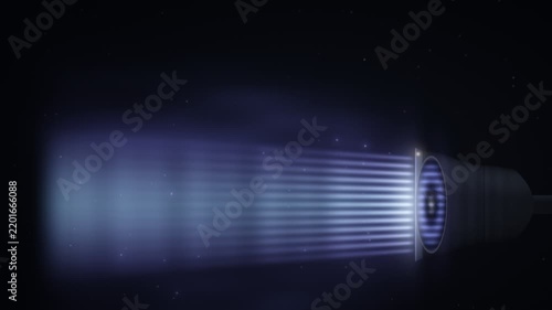 Ion Thruster Xenon Plasma Plume Seamless Loop