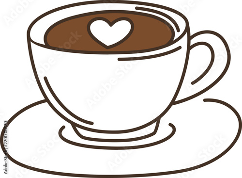 Coffee Cup Doodle Icon Illustration