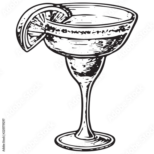 Classic Margarita Cocktail with Lime Garnish
