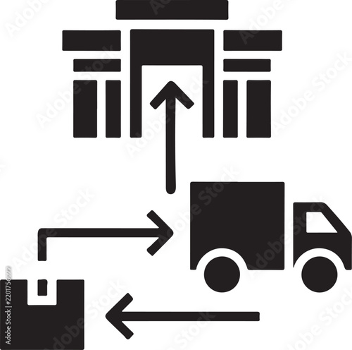 Warehouse Loading and Cargo Transfer Logistics Icon
Warehouse Loading Unloading and Delivery Logistics Vector
Cargo Transfer Warehouse and Truck Logistics Icon
Industrial Warehouse Loading and Transpo
