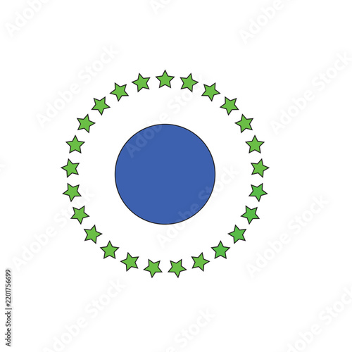 Star Circle Badge Icon Award Certificate and Quality Seal Vector Design