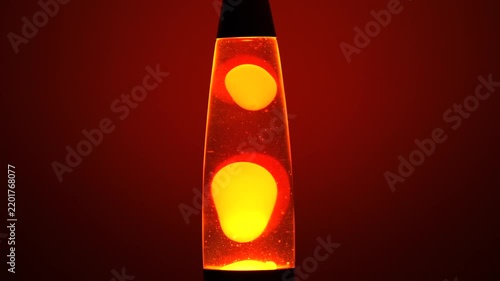 Fast Moving Lava Lamp Bubbles Timelapse, Colorful Retro Liquid Motion with Floating and Melting Wax Blobs