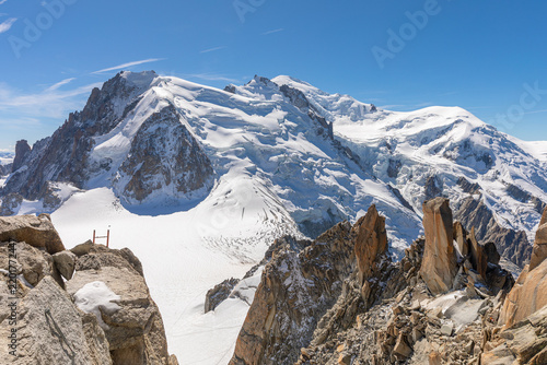 Vue du Massif du Mont-Blanc de l'aiguille du Midi 