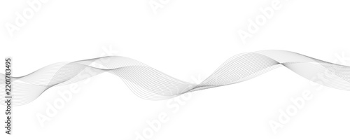 Minimalist grey fine lines wave background