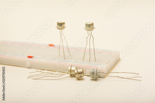 Принти на полотні Transistors in a metal casing