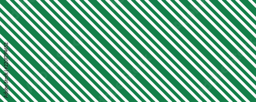 Vintage green candy cane stripes Christmas holiday Vector Pattern. Retro french horizontal ticking stripes green white seamless pattern.