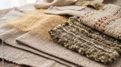 fabric linen cloth cotton burlap canvas jute hemp mesh netting woven knitted spun yarn thread raw natural organic eco sustainable rustic vintage earthy neutral beige brown green
