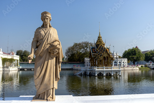 Classical Statue Overlooking the Royal Pavilion, Bang Pa-In Palace