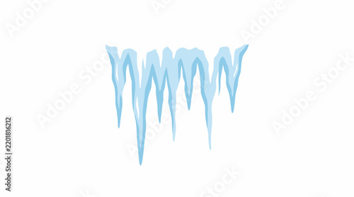 Icicles hanging on a surface in winter