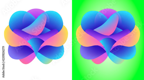 Obraz na plátně Colorful abstract 3D geometric knot design