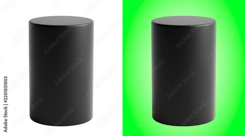 Fototapeta premium Minimalist gray cylindrical shapes 3D rendering