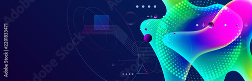 3D immersive elements Dark mode Neumorphism Collage Neo brutalism Sustainable Dark retro futuristic cyberpunk elements abstraction background cosmos