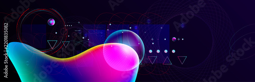 3D immersive elements Dark mode Neumorphism Collage Neo brutalism Sustainable Dark retro futuristic cyberpunk elements abstraction background cosmos