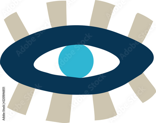 Decorative flat illustration of an eye